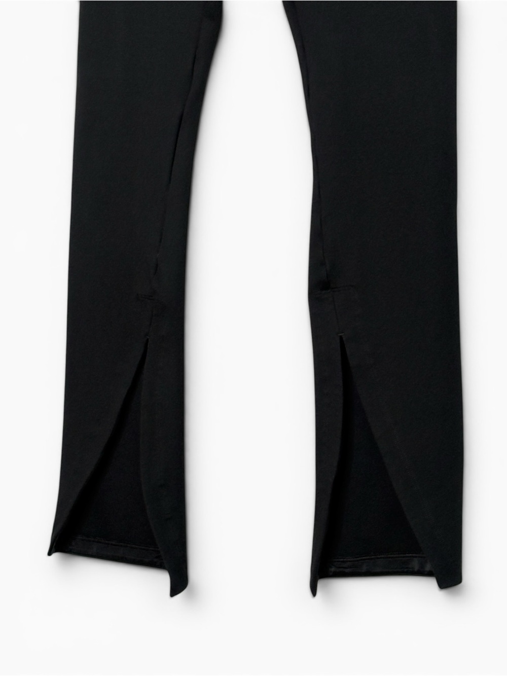 Spanx Black Perfect Front Slit Flare Leggings Ponte Pant Size S Tall 20584T - Picture 4 of 12